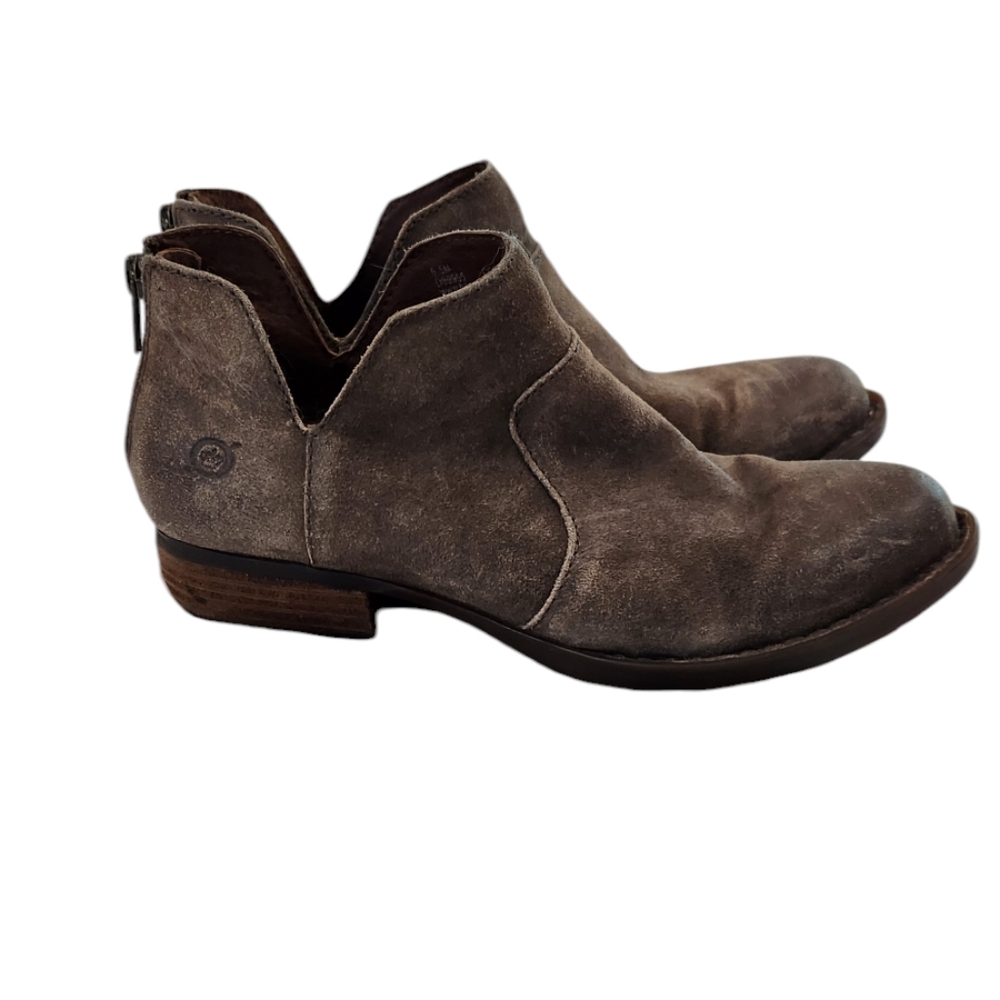 Born Kerri Brown Distressed Booties. Size 6.5